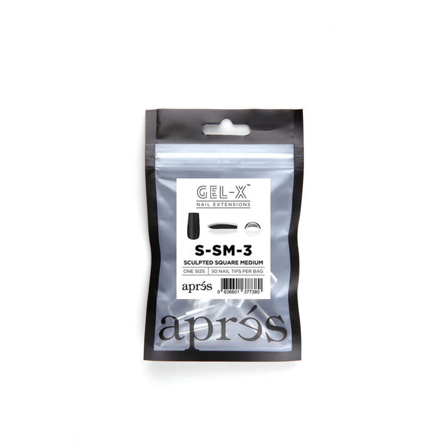 Apres Gel-X Tips (Sculpted Square Medium) 50pcs Refill Bag