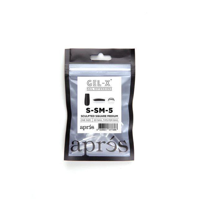Apres Gel-X Tips (Sculpted Square Medium) 50pcs Refill Bag