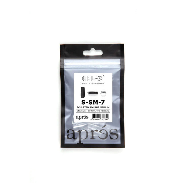 Apres Gel-X Tips (Sculpted Square Medium) 50pcs Refill Bag