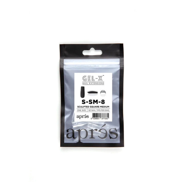 Apres Gel-X Tips (Sculpted Square Medium) 50pcs Refill Bag