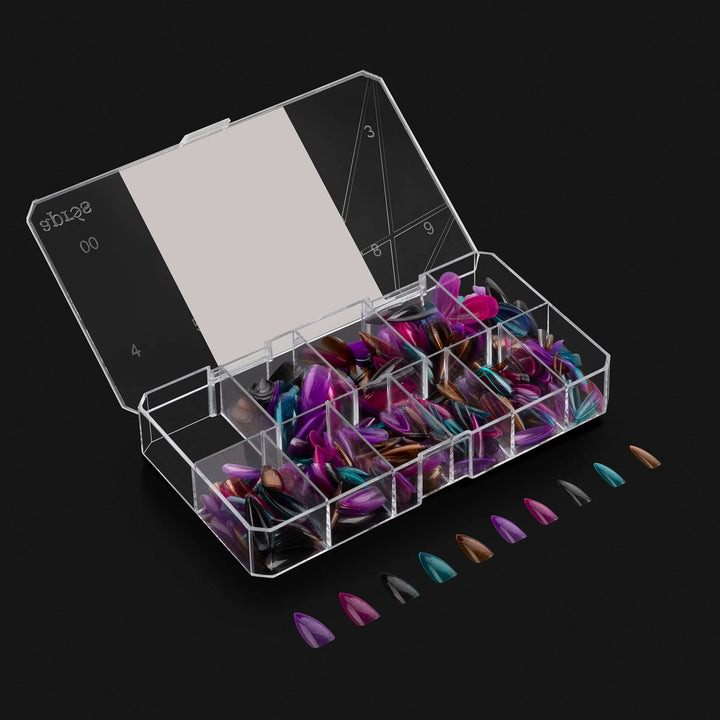 Apres ArtMe Gel-X Tips - Vivid Colour (Sculpted Stiletto Medium) 500pcs Box - 10 Sizes