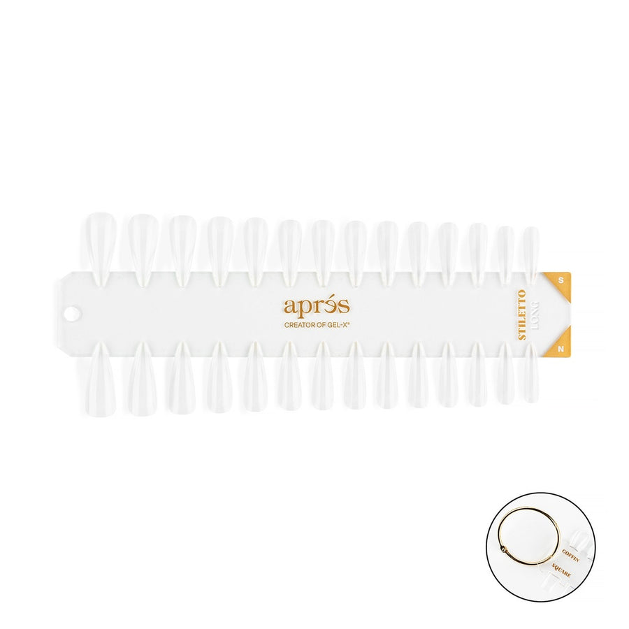 Apres Gel-X Tip Swatch - Natural/Sculpted, Stiletto Long