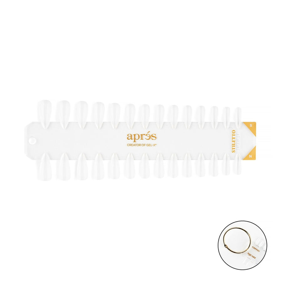 Apres Gel-X Tip Swatch - Natural/Sculpted, Stiletto Medium