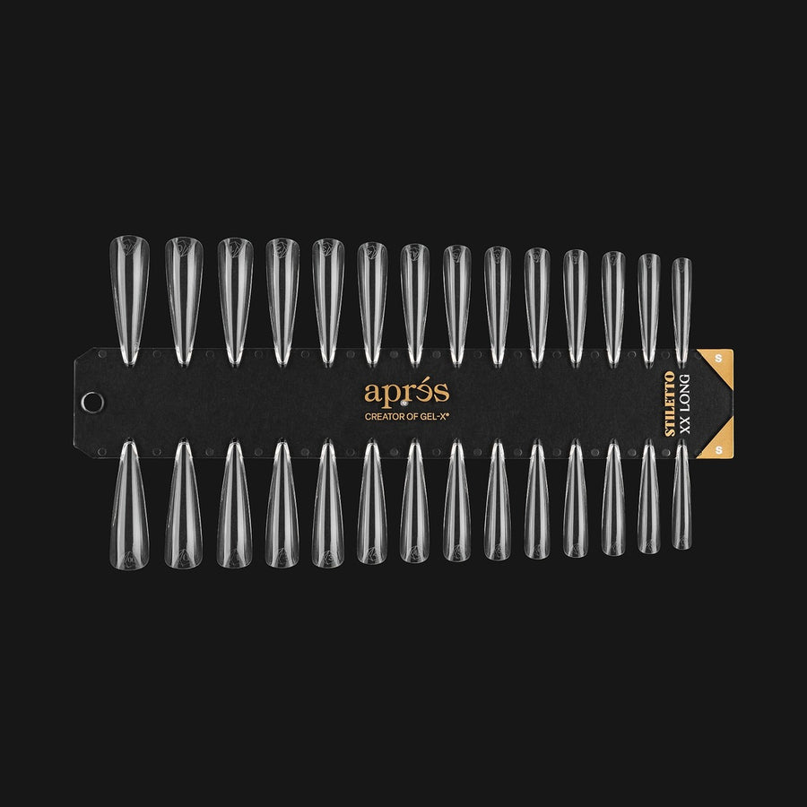 Apres Gel-X Tip Swatch - Sculpted, Stiletto Extra Extra Long