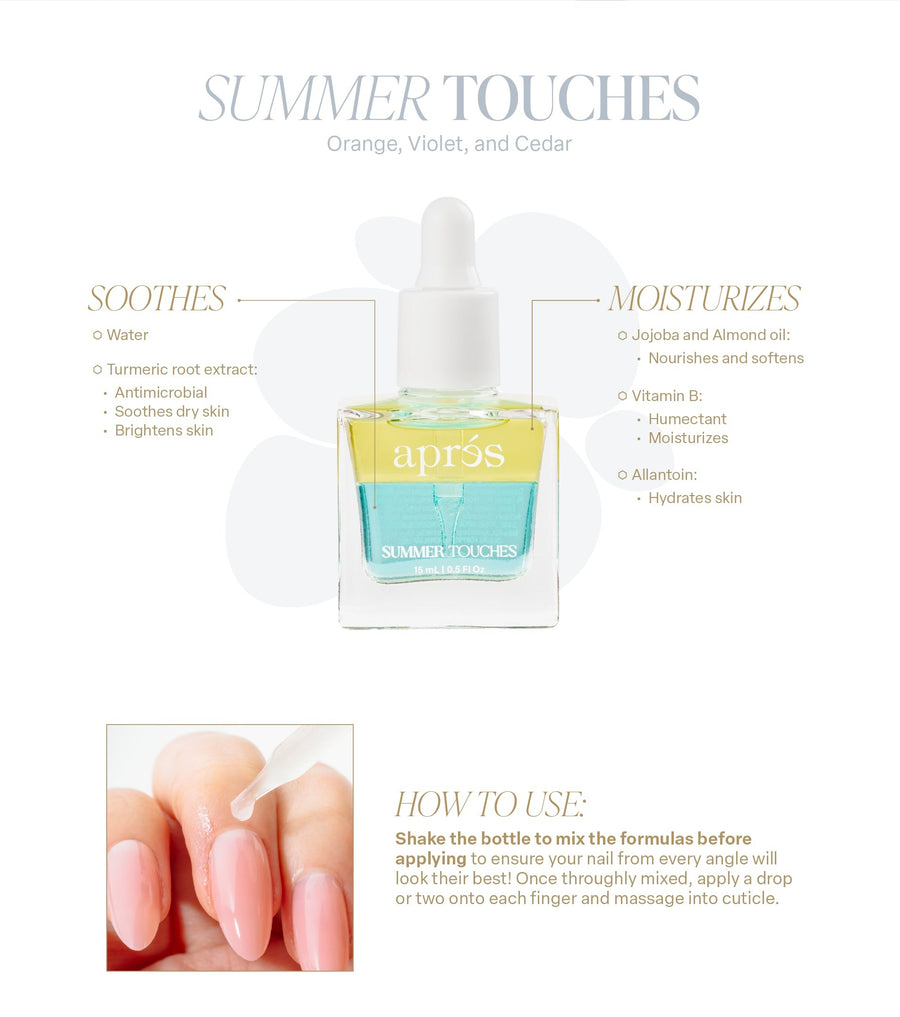 Apres Cuticle Serum (15ml) Summer Touches - Orange, Violet & Cedar