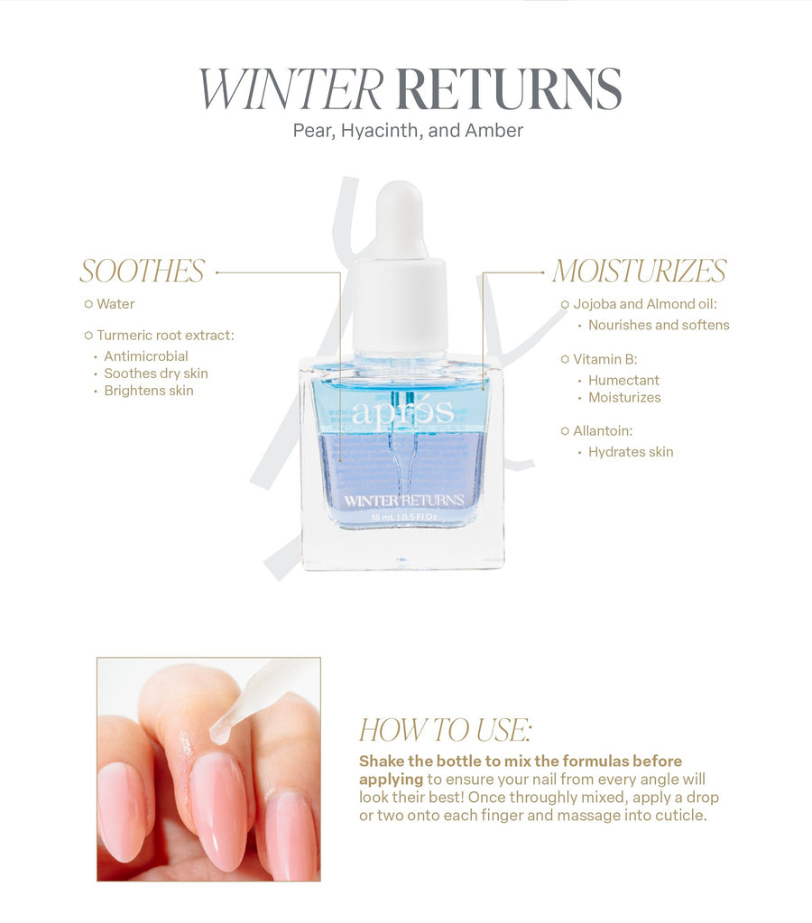 Apres Cuticle Serum (15ml) Winter Returns - Pear, Hyacinth & Amber