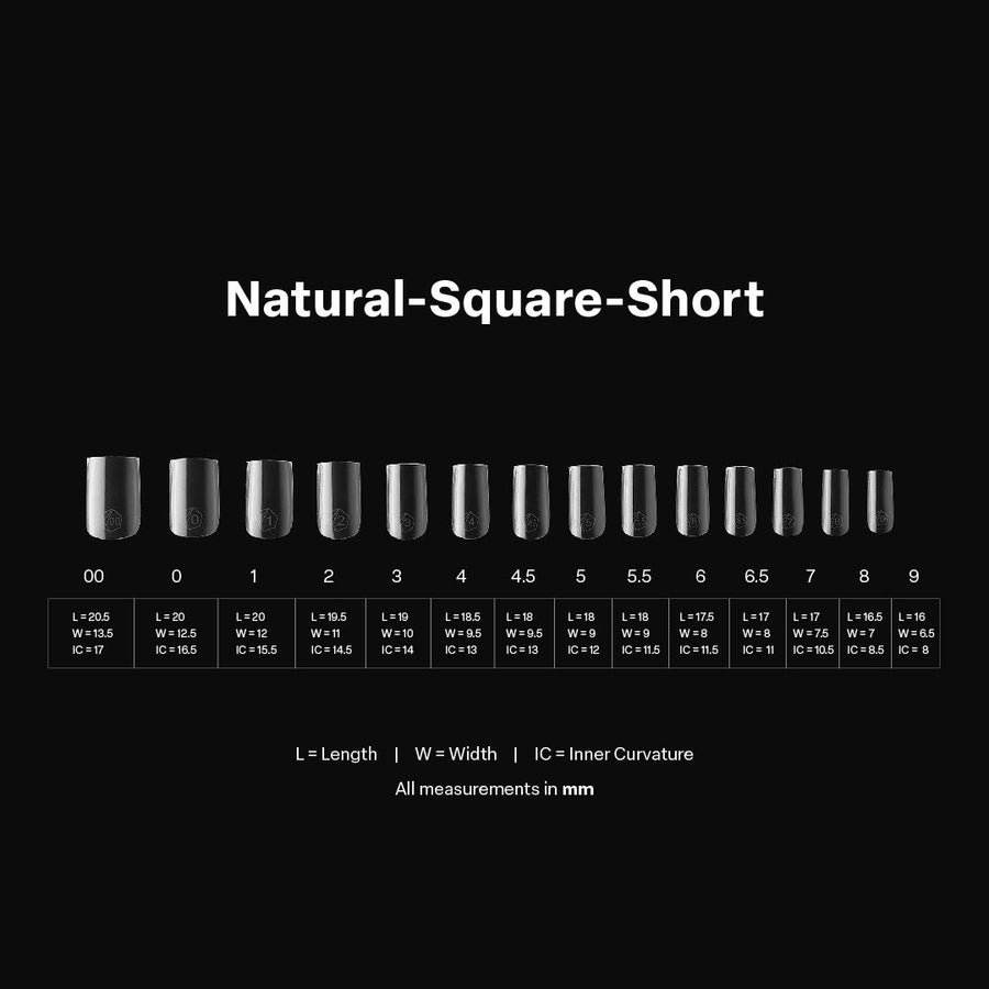 Gel-X® Natural Square Short Box of Tips