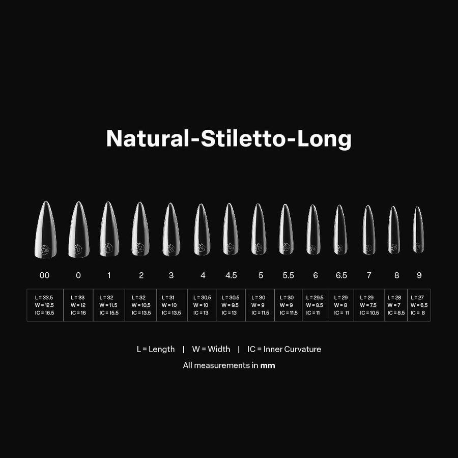 Gel-X® Natural Stiletto Long Box of Tips