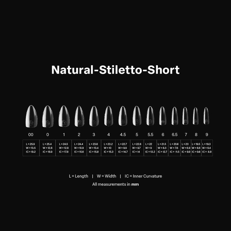Gel-X® Natural Stiletto Short Box of Tips