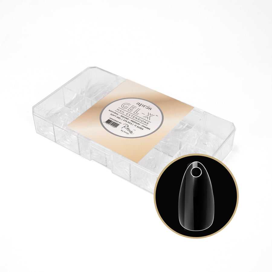 Rie Nofuji x Gel-X™ Natural Round Medium - Charm Box of Tips (275 pcs)